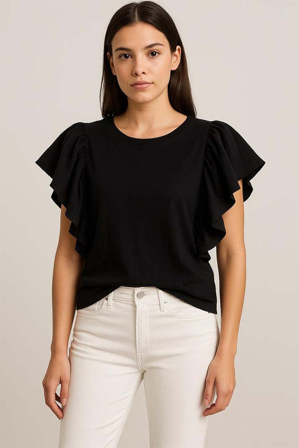 Midnight Ruffle Muse Tee