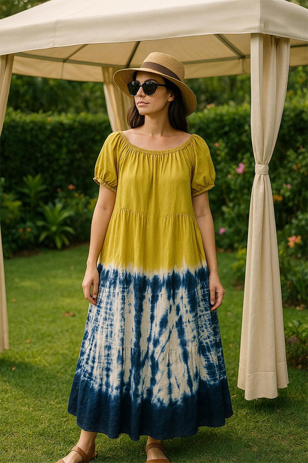 Sunset Tides Cotton Dress