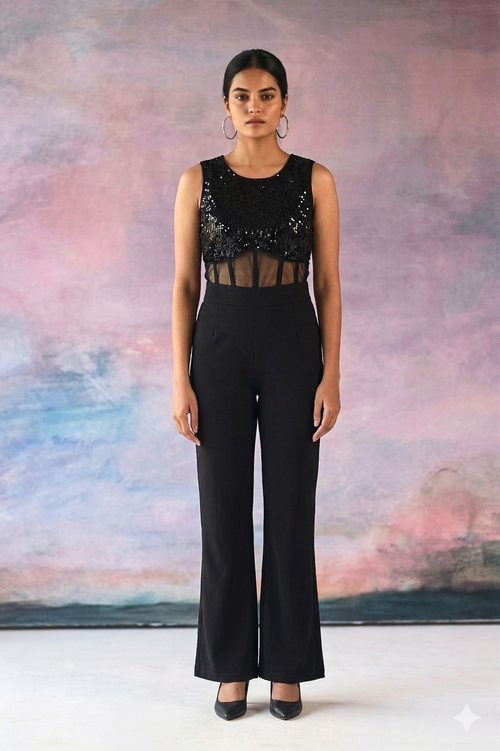 Midnight Noir Sequin Jumpsuit