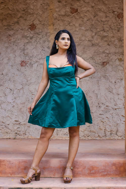 Emerald Charm Bow Dress