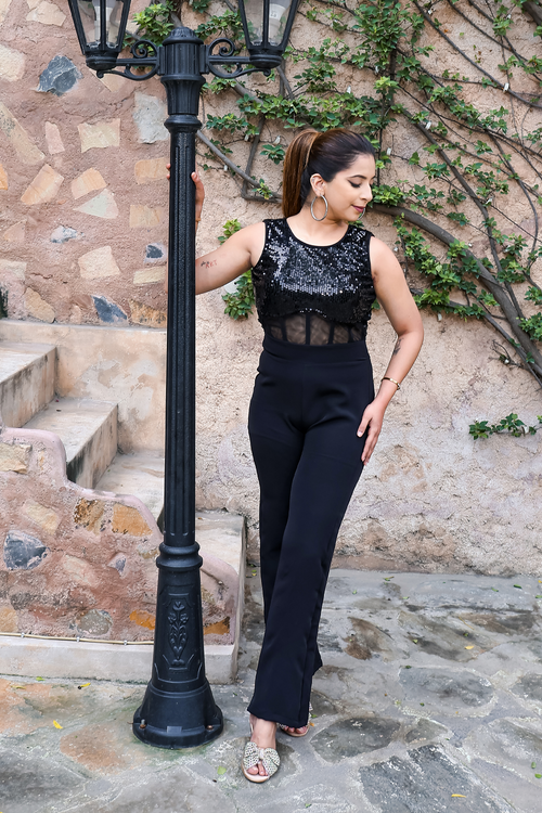 Midnight Noir Sequin Jumpsuit