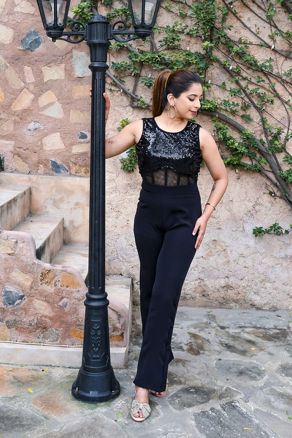 Midnight Noir Sequin Jumpsuit