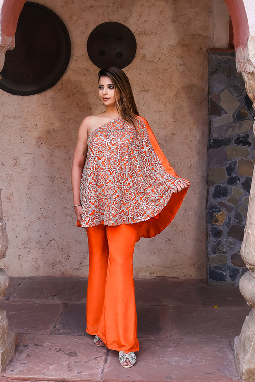 Mirage Radiance Co-ord Set – Tangerine Glow