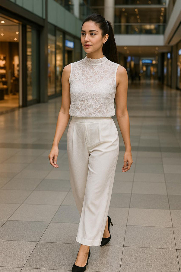 The Ivory Whisper Lace Top