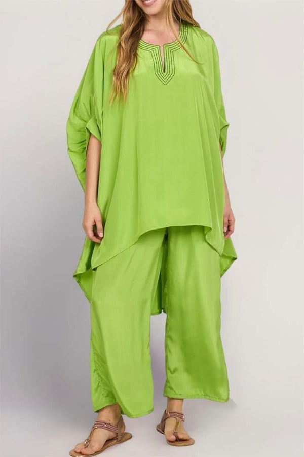 Lime Luxe Satin Co-ord Set